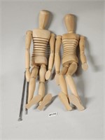 (2) Wooden Human Models