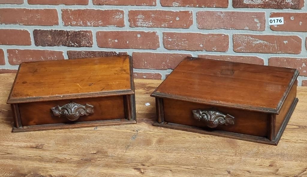 (2) Antique Vanity Drawer Chests