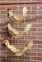 Metal "Rooster" Hanging Baskets