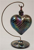 Carnival Glass Ornament W/Stand