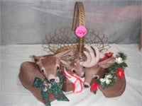 Basket & Deer Set