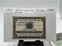 1931 OLEOMARGARINE STAMP