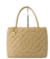 Chanel Tan Leather Handbag
