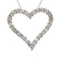 14kt Gold 1.00 ct VS Lab Diamond Heart Necklace