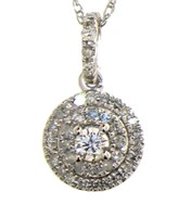 10k Gold Brilliant 1/2 ct VS Lab Diamond Necklace