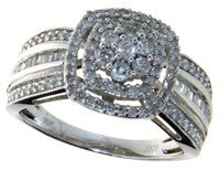 10kt Gold 3/4 ct Double Halo Diamond Ring