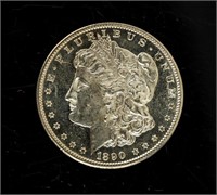 Coin 1890-S Morgan Silver Dollar BU DMPL