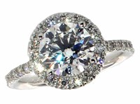 14k Gold 2.50 ct Round Brilliant Lab Diamond Ring