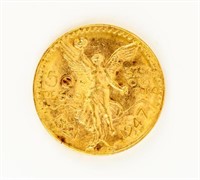 Coin  Gold-1947 Mex 50 Pesos 1.205 Troy Oz-Ch Unc