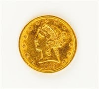 Coin 1893 Gold $5 Liberty Head-AU