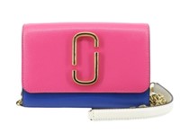 Marc Jacobs Pink and Blue Chain strap clutch