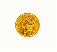 Coin 1852 $1 Gold Liberty Head Coin Scratched