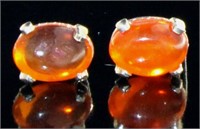 Natural Fire Opal Stud Earrings