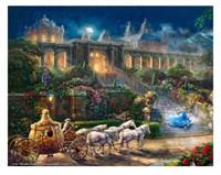 Disney Clock Strikes Midnight by Kinkade