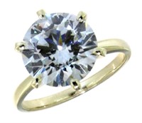 14kt Gold 5.06 ct Round VS Lab Diamond Ring