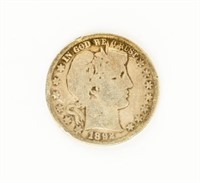 Coin 1892-S  Barber Half Dollar in Good / AG