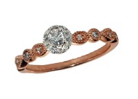 10kt Rose Gold 1/4 ct Brilliant Diamond Ring