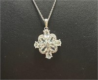 Stunning 3.51 ct Natural Aquamarine Necklace