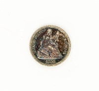Coin 1860 Seated Liberty 1/2 Dimes in Extra Fine
