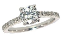 14k Gold Brilliant 1.32 ct Lab Diamond Ring