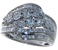 Stunning Brilliant 1.00 ct Diamond Bypass Ring