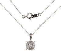 Natural 1/4 ct Brilliant Diamond Necklace