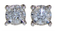 Round Brilliant Diamond Stud Earrings