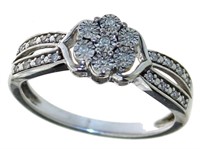 Antique Style Diamond Cluster Ring