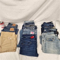 10 Pairs of Womens Fashion Jeans Small Size
