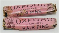 Vintage Japanned Oxford Hair Pins - 2 Packages