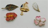 Group of 5 Vintage Pins - Sailboat