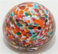Vintage Dichroic Glass Paperweight - 2 5/8”