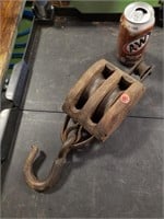Wooden Vintage Pulley