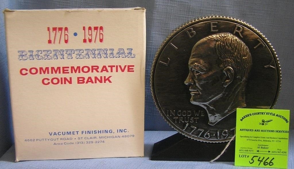 Vintage Eisenhower coin bank mint with original bo