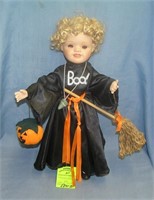 Spooky empty eye sockets Halloween doll