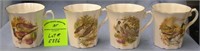 Set of four royal craften fine bone china cups