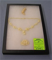 Collection of bone jewelry
