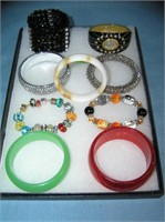 Group of quality costume jewelry bracelets