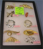 Collection of signed vintage pins