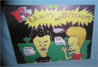 Beavis and Butt-Head retro style advertising sign