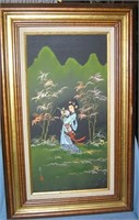 Original oriental oil on canvas painting