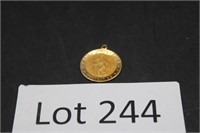 14K Gold St Christopher Medal
