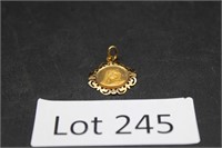18K Gold Blessed Mother Pendent