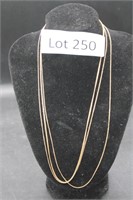 (3) 14K Gold Necklaces
