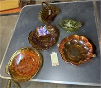 Carnival & Depression Glass Pieces