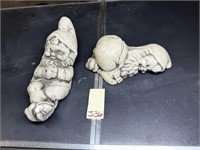 2 Plaster Gnomes