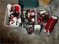 3 Small Containers of Christmas Decorations