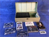 Flower Motiff Cassette Case w/7 Original,