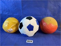 Soft Cloth Soccer Ball, Nerf Soccer & Yellow Ball