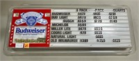 Vtg Budweiser Pricing Menu Board w/ Clydesdales